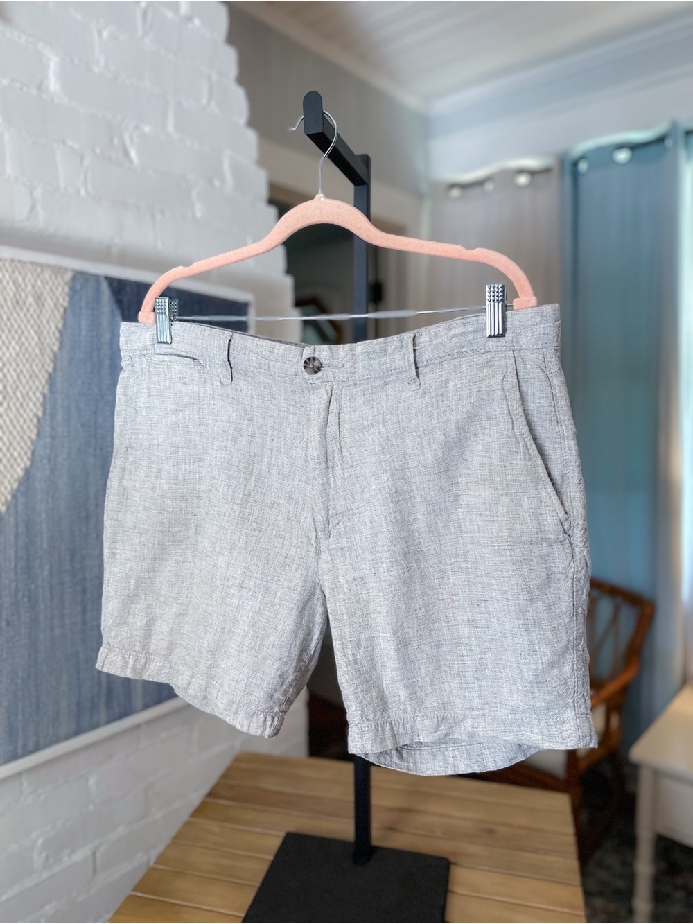 Goodfellow Heathered Gray Linen and Cotton Shorts